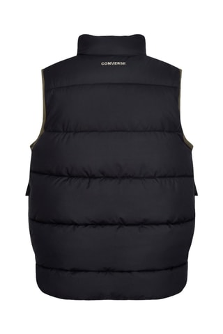 Piumino senza maniche - Nero e arancione