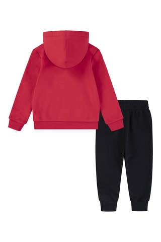 Felpa con cappuccio e pantaloni - Nero e rosa