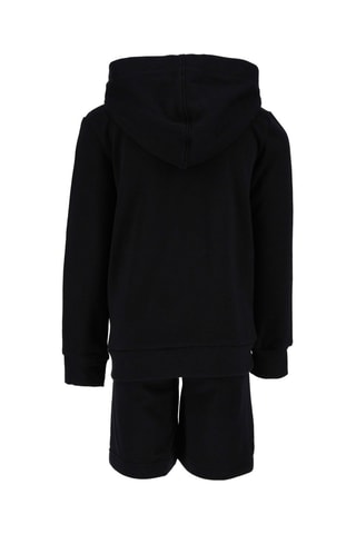 Felpa con cappuccio e shorts - Nero e viola