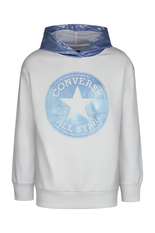 Felpa con cappuccio - Bianco e blu