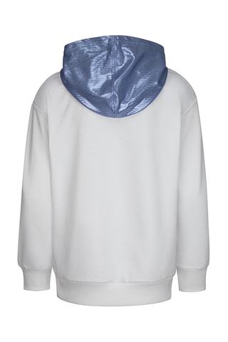 Felpa con cappuccio - Bianco e blu