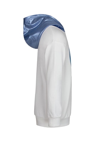 Felpa con cappuccio - Bianco e blu