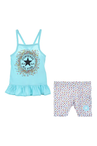 Débardeur et short - Blanc et bleu