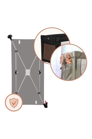 Letto da viaggio con ampia estensione 3 in 1 Ellen - Nero - Dalla nascita a 36 mesi - Fino a 15 kg