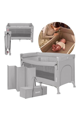 Letto da viaggio con ampia estensione 3 in 1 Ellen - Grigio - Dalla nascita a 36 mesi - Fino a 15 kg