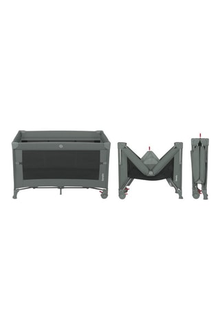 Letto da viaggio con ampia estensione 3 in 1 Ellen - Verde - Dalla nascita a 36 mesi - Fino a 15 kg