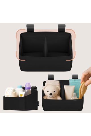 Organizzatore per lettino Sidepocket Small - Nero - 25 x 12 x 15 cm