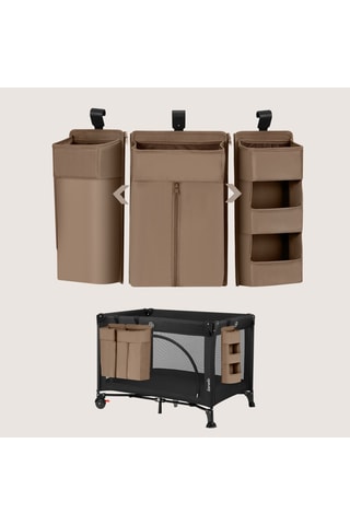 Organizzatore per lettino Sidepocket  Large - Taupe - 60 x 12 x 42 cm