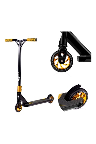Monopattino freestyle Whizz - Nero e dorato - Da 8 anni fino a  100 kg