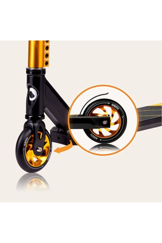 Monopattino freestyle Whizz - Nero e dorato - Da 8 anni fino a  100 kg
