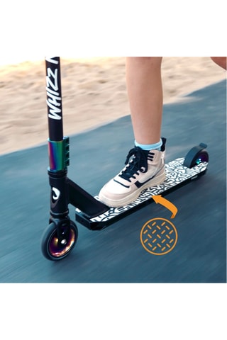 Monopattino freestyle Whizz - Nero e viola - Da 8 anni fino a  100 kg