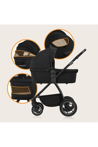 Passeggino Meril - Nero - Dalla nascita - Fino a 22 kg