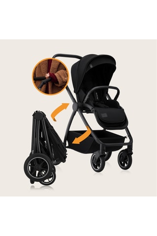 Passeggino Meril - Nero - Dalla nascita - Fino a 22 kg