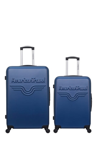 Weekendtrolley en Grote Trolley Chelsea - 65/75 cm  - Zwart, blauw en zilverkleurig