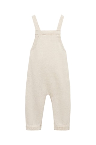 Salopette maille coton - Beige