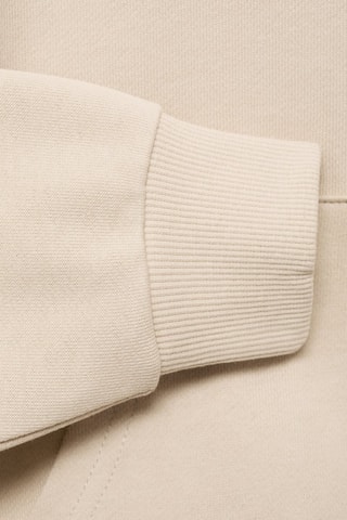 Sweat brodé et imprimé - Beige