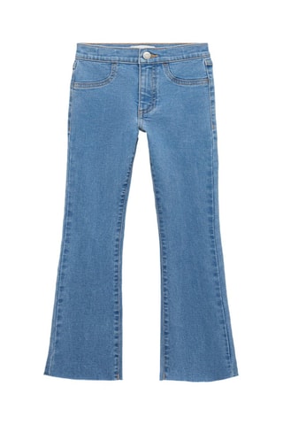 Jean flare ourlet effiloché - Bleu