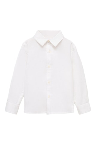 Chemise coton et lin - Blanc