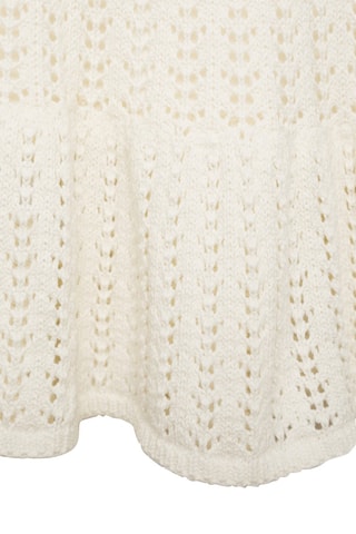 Top maille ajourée - Blanc