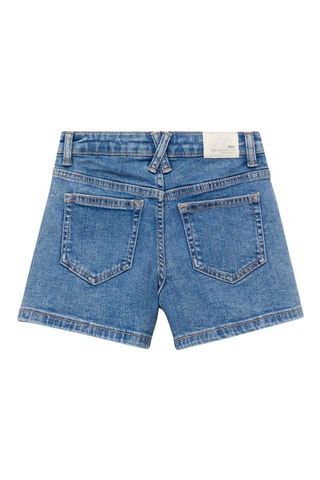 Short en jean droit - Bleu