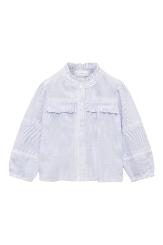 Chemisier rayures voile - Bleu