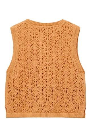 Top maille détails ajourés - Orange