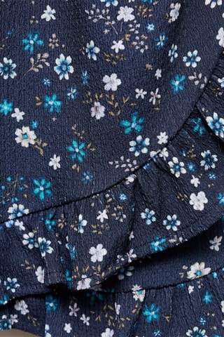 Robe courte fleurs - Bleu