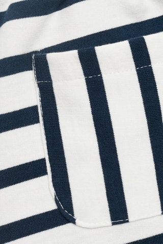 Short imprimé rayures - Bleu