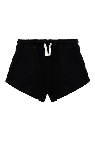 Short coton taille élastique - Blanc