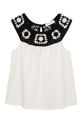 T-shirt en crochet - Blanc