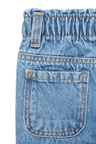 Jeans paperbag droits - Bleu