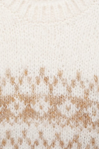 Pull-over maille jacquard - Blanc