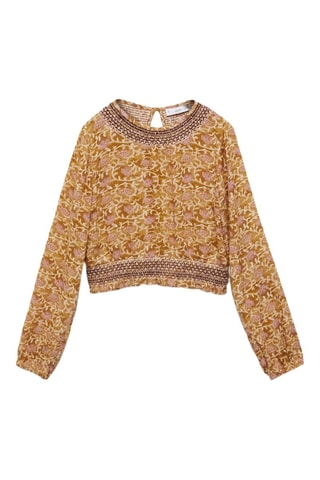Blouse fluide imprimée - Jaune