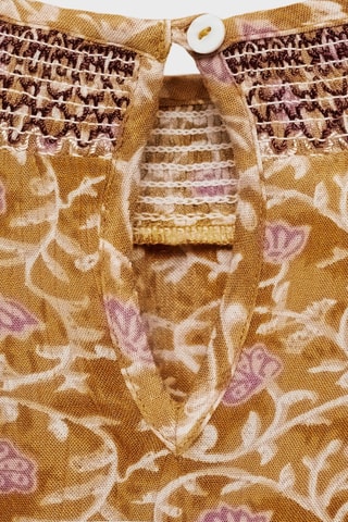 Blouse fluide imprimée - Jaune