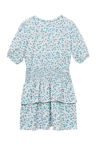 Robe fleurs volant - Blanc