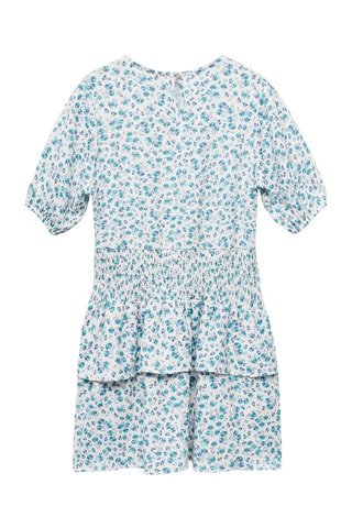 Robe fleurs volant - Blanc