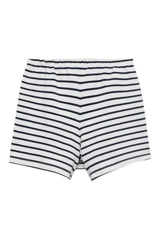 Jupe-culotte à rayures - Bleu