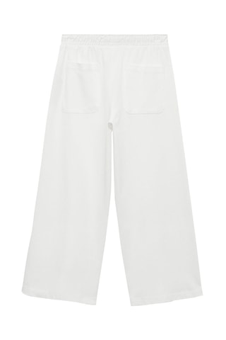 Pantalon taille élastique - Blanc
