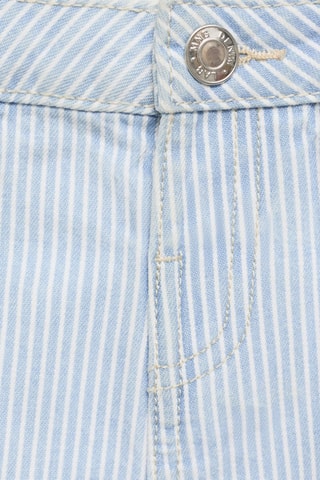 Short en jean à rayures - Bleu