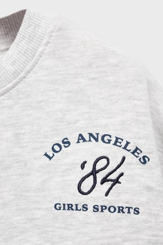 Sweat-shirt bas chemisier - Gris