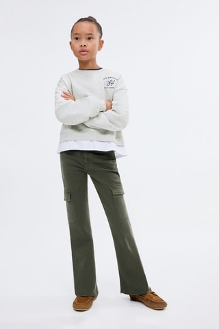 Sweat-shirt bas chemisier - Gris
