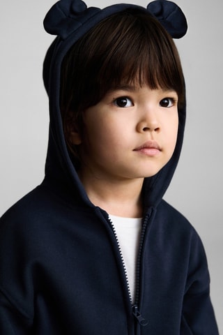 Sweat-shirt capuche oreilles - Bleu