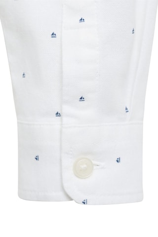 Chemise oxford imprimée - Blanc