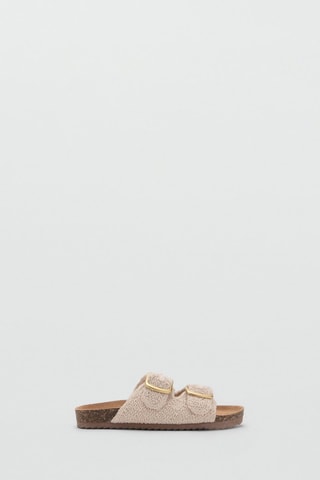 Sandales texture boucles - Blanc
