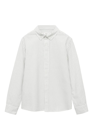 Chemise 100 % coton rayures Oxford - Vert