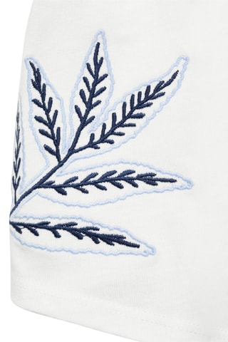 Jupe-culotte détail brodé - Blanc