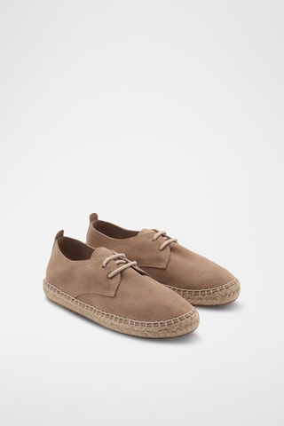 Espadrilles suède lacets - Beige