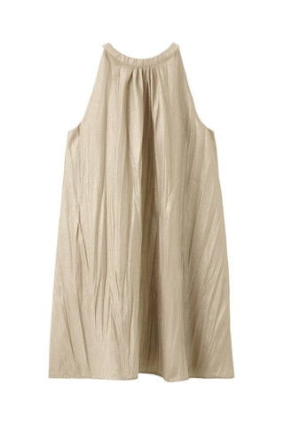Robe métallisée noeud - Doré