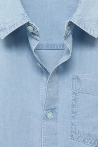 Chemise denim coton - Bleu