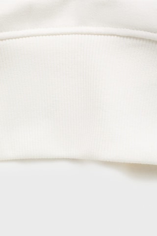 Sweat brodé imprimé floral - Blanc